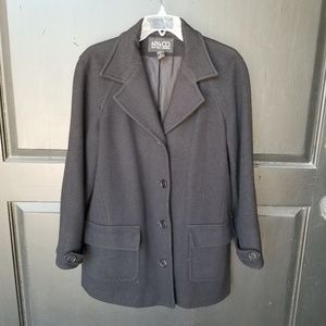 BLACK WOOL NY&CO 8 PROFESSIONAL OVERCOAT Pockets